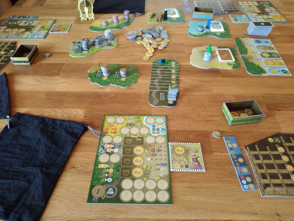 Aufbau des Brettspiels Altiplano